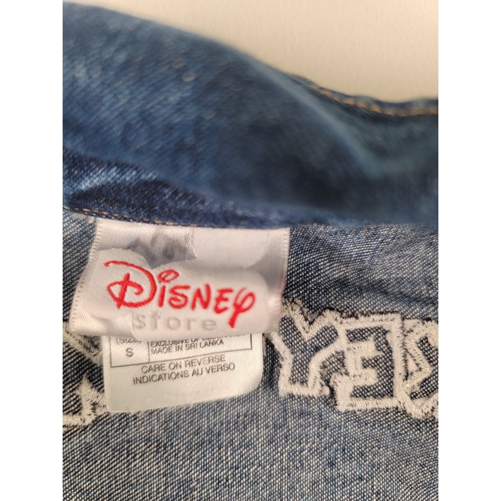 Vintage Disney Store Mickey Minnie Denim Jacket Small Embroidered - Picture 10 of 10